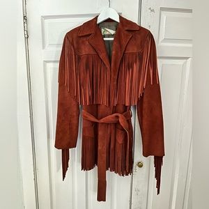 Vintage fringe suede jacket